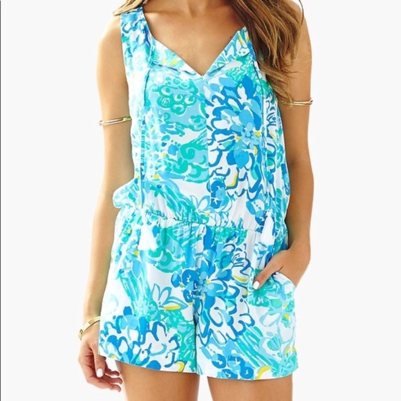 Lilly Pulitzer Pants - Lilly Pulitzer Tybee Sleeveless  Romper Size XXS